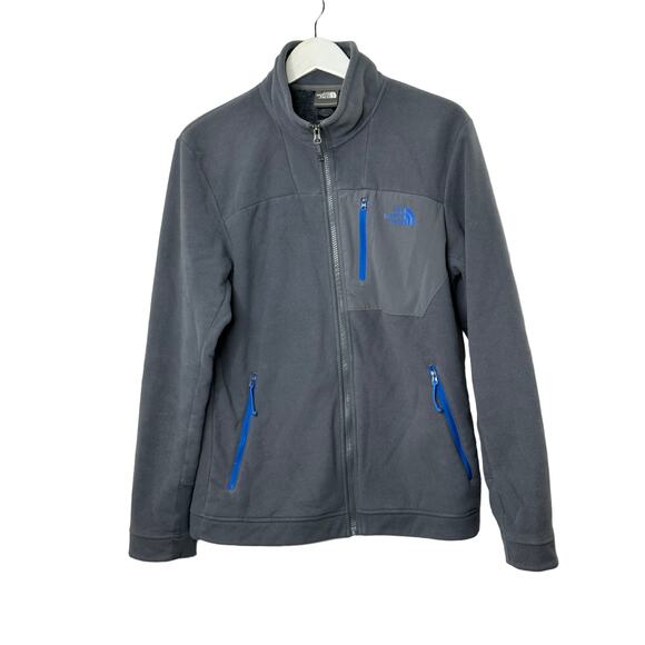 The North Face Gray Chimbarazo Full-Zip Fleece Jacket Men's Small - Picture 1 of 8